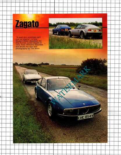 The Alfa Romeo Junior Zagato Car Alfa GTZ  - 1984 Article