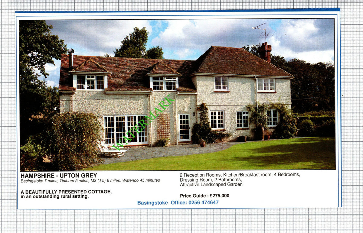 Upton Grey Hampshire House Sale Advert - 1991 Cutting
