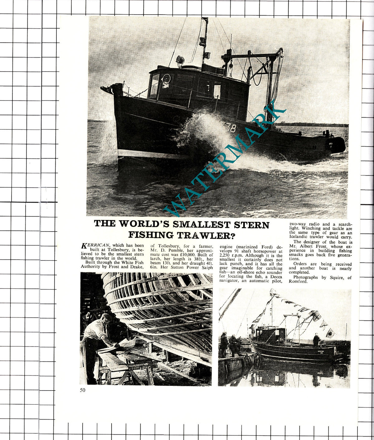 D Pemble Kerrican Albert Frost and Drake Tollesbury Essex - 1968 Article / Print