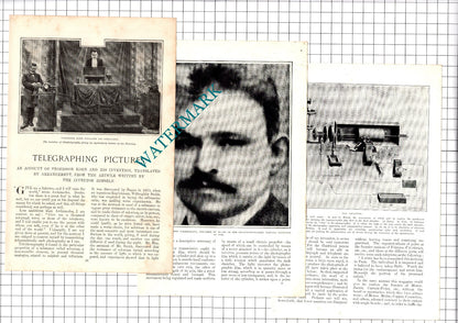 Professor Korn Telephotography - 1907 Article / Print