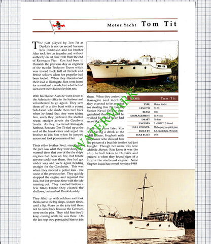 Motor Yacht TOM TIT Ron Tomlinson / LADY GAY Lord Dunhill - 1980's Cutting