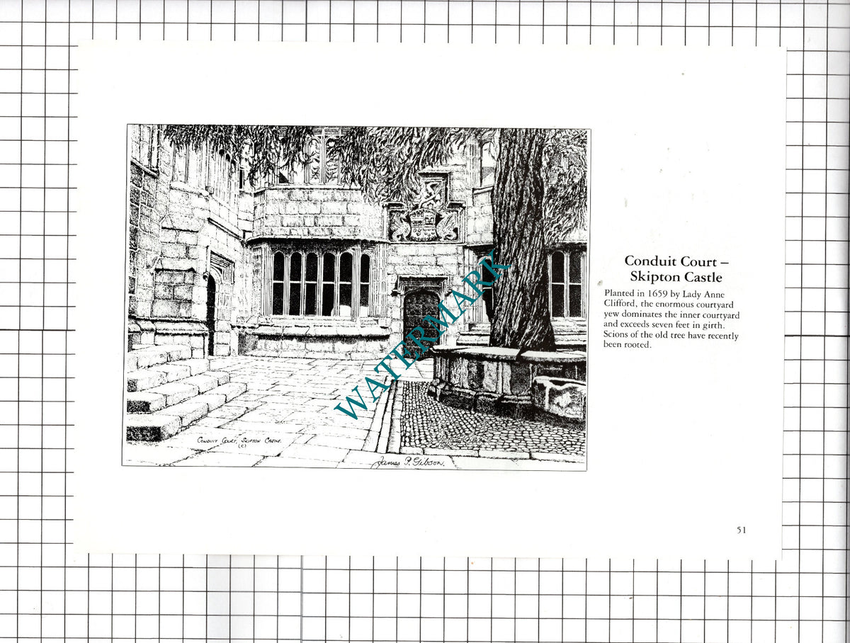 Skipton Castle North Yorkshire - c.1990's Cutting