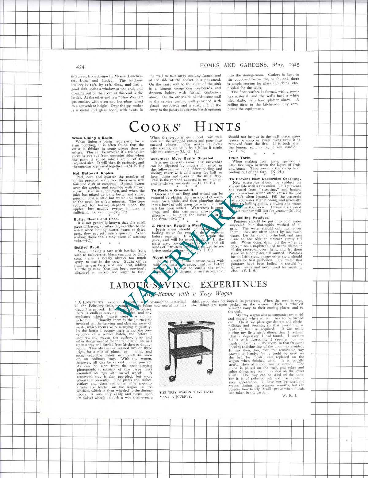 Cobham Surrey Kitchen Messrs Lanchester Lucas and Lodge - 1925 Article