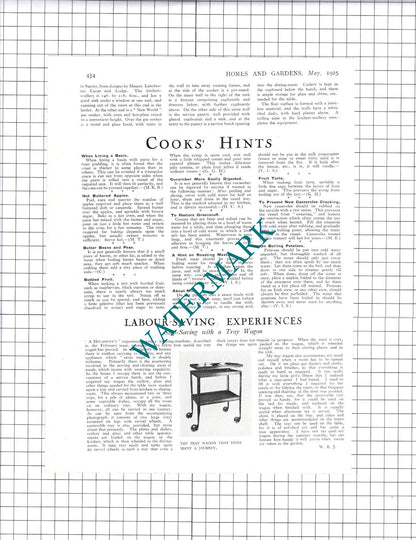 Cobham Surrey Kitchen Messrs Lanchester Lucas and Lodge - 1925 Article