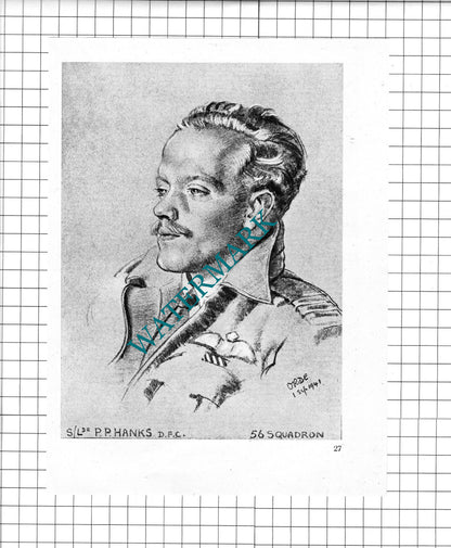 S / Ldr P P Hanks / F/Lt G Allard   WW2 Pilot - 1942 Book Print