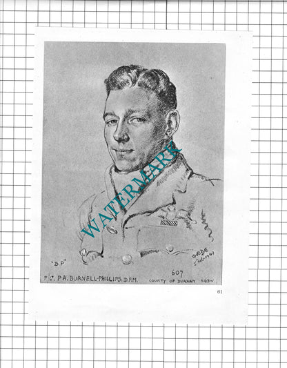 F/Lt P A Burnell-Phillips / W/Cmd Peter Townsend  WW2 Pilot - 1942 Book Print