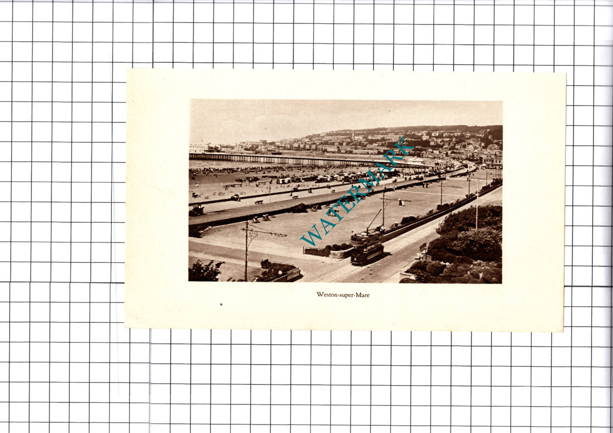 Weston-Super-Mare Somerset  - 1930 Cutting / Print