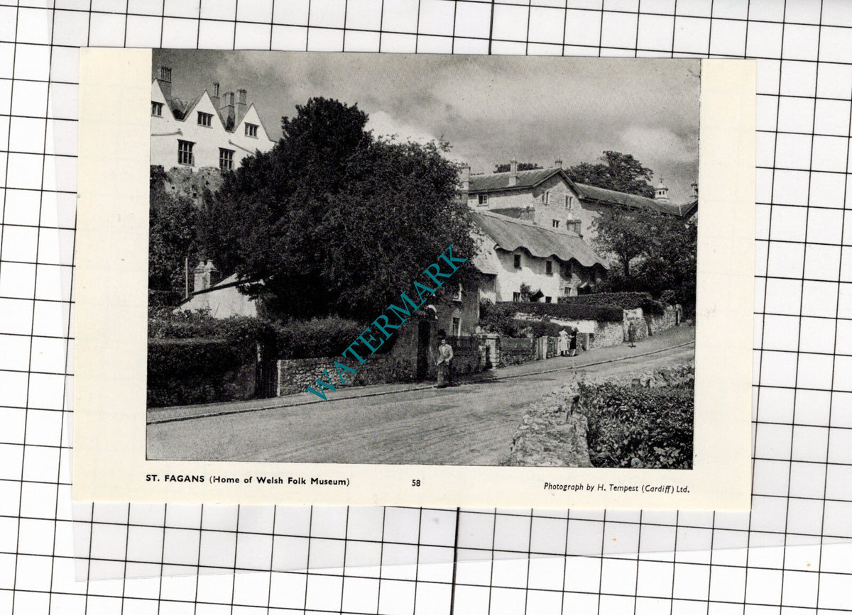 St Fagans Cardiff Wales Welsh Folk Museum - 1958 Clipping