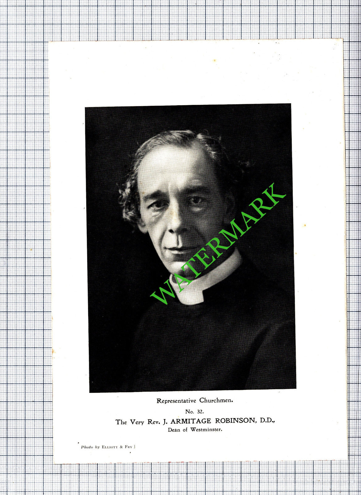 Rev J Armitage Robinson Dean Of Westminster  - 1905 Print