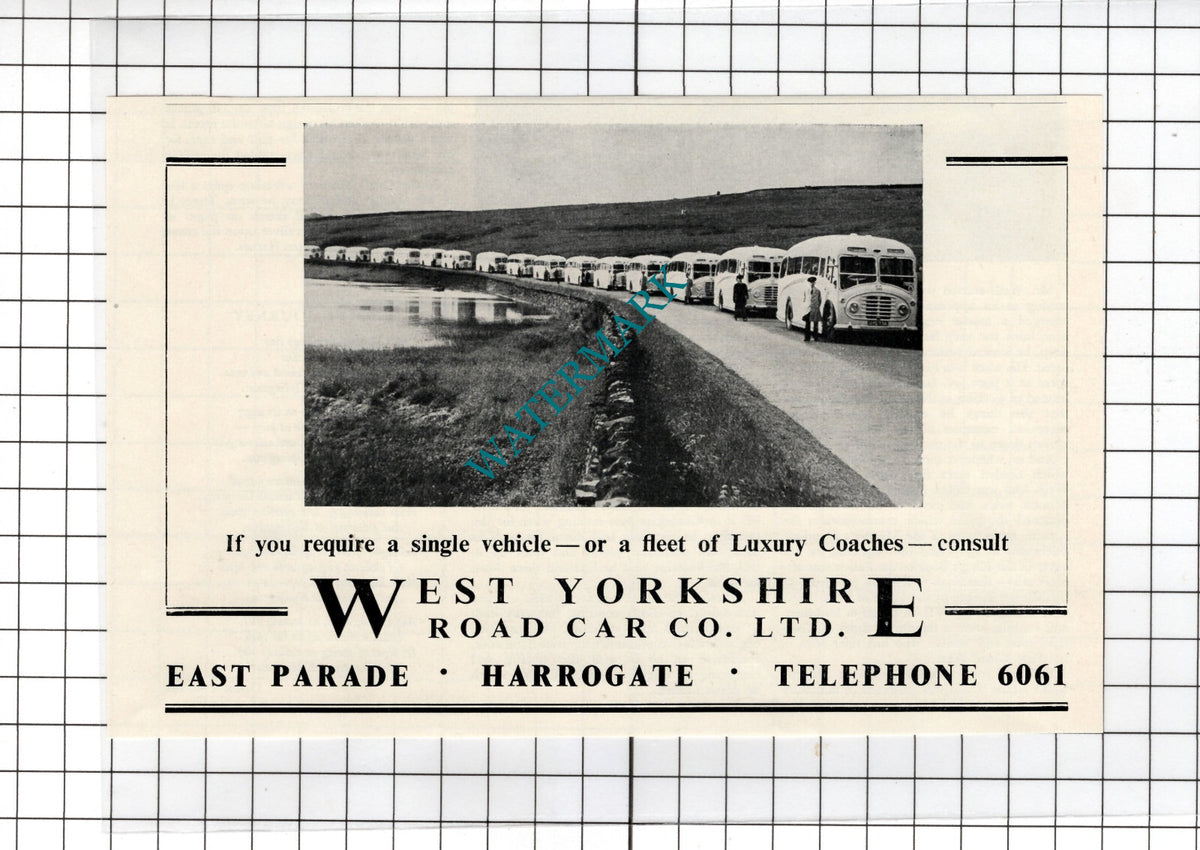 West Yorkshire Road Car Co Ltd East Parage Harrogate Yorkshire - c.1954 Advert