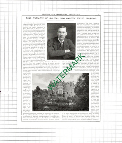 Lord Hamilton Dalzell House Motherwell John Colville Cleland House  1904 Article
