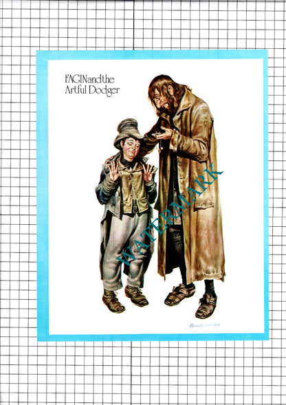 Fagin and the Artful Dodger Ronald Embleton Oliver Twist - 1975 Clipping / Print