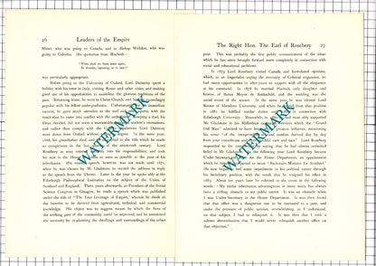 Archibald Philip Primrose The Earl Of Rosebery - c.1920 Article / Print