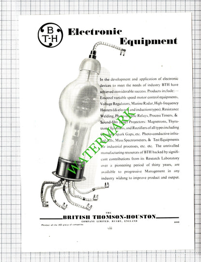 Metrovick Microscope / British Thomson-Houston ADVERT - 1951 Cutting