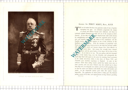 Admiral Sir Percy Scott  - 1920's Article / Print