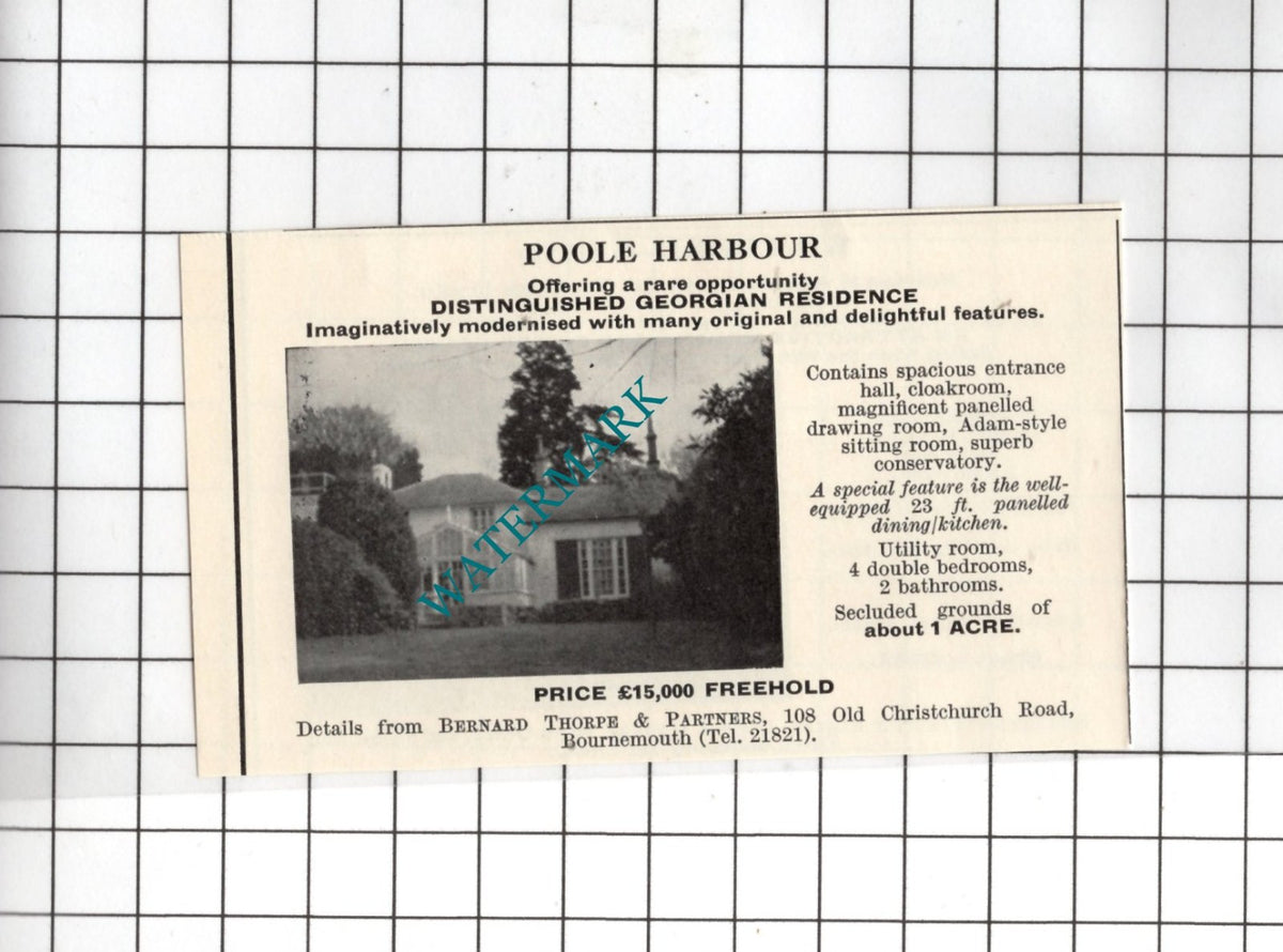 Seend Wiltshire / Poole Harbour Dorset SMALL House Sale Advert - 1967