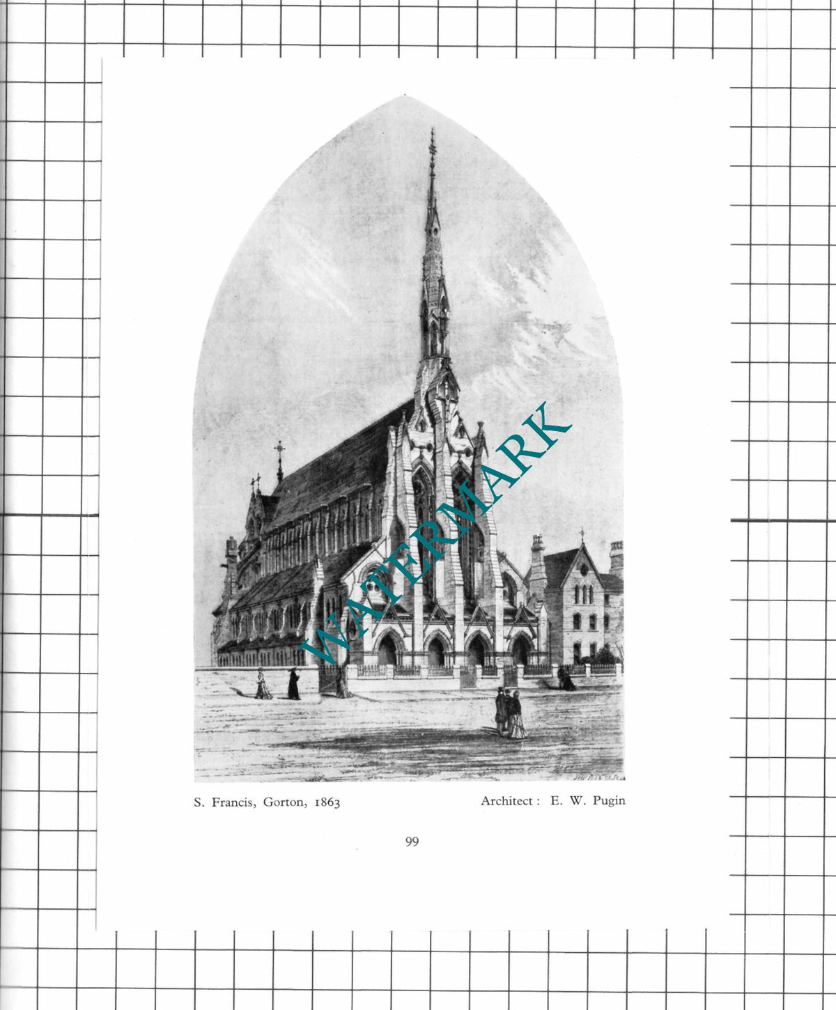 Church of St Francis Gorton Manchester Pugin -  1956 Clipping