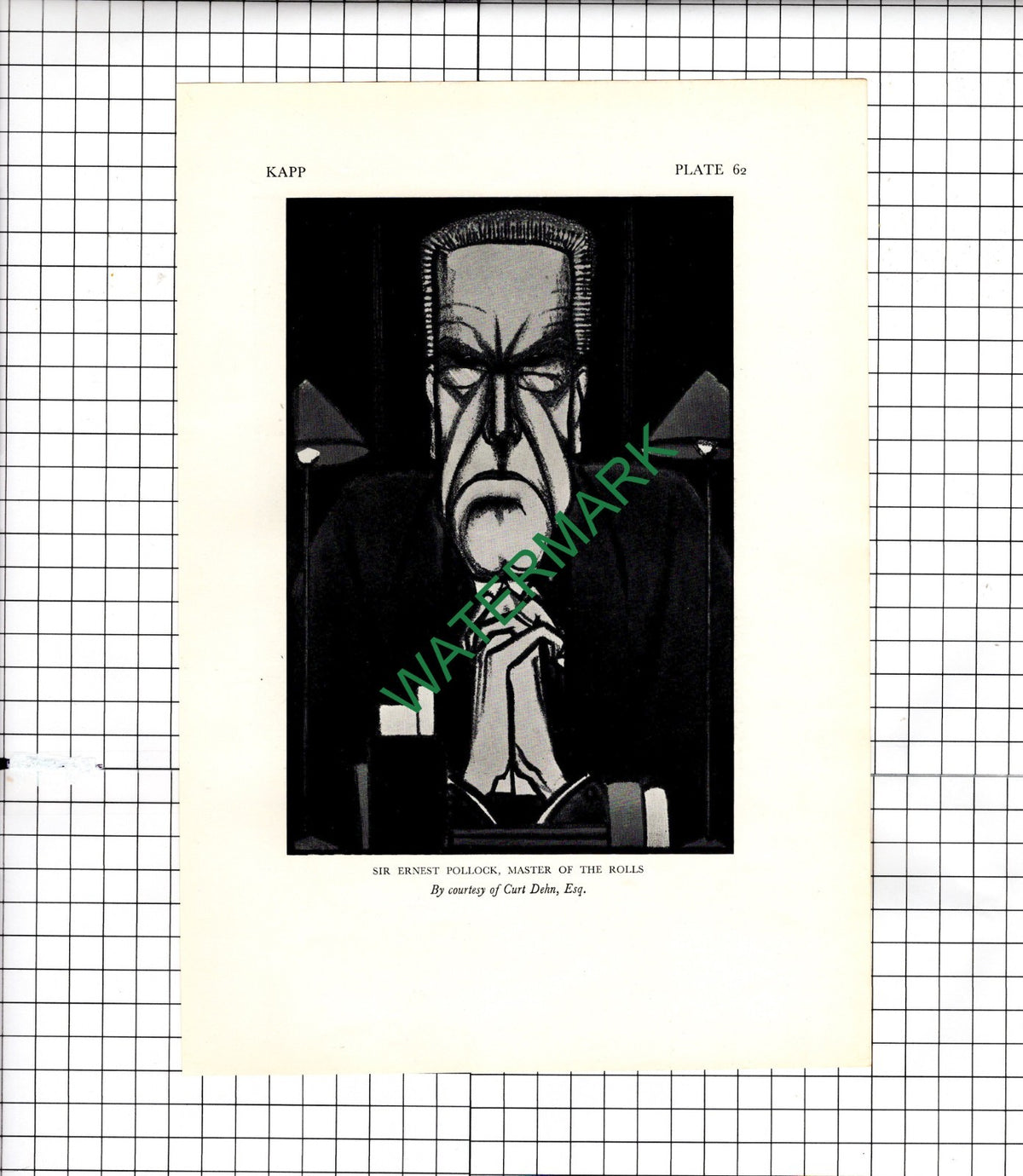 Sir Ernest Pollock Caricature Kapp / Leon Bakst Edmund Dulac  - 1928 Clipping