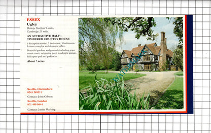 Old Harlow Essex /  Ugley Essex   - 1994 House Sale Advert