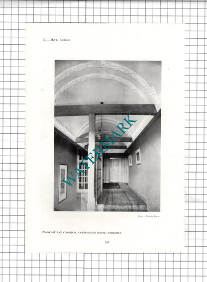 Webbington House Somerset E J May Architect  -1911 Article / Print