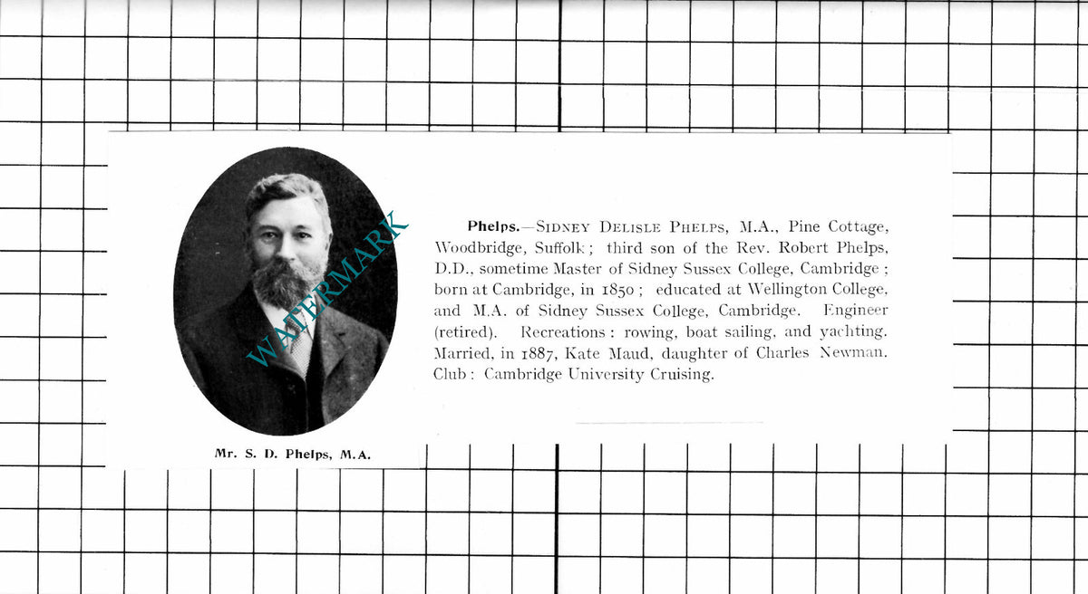 Sidney Delisle Phelps Pine Cottage Woodbridge Suffolk  - 1911 Clipping
