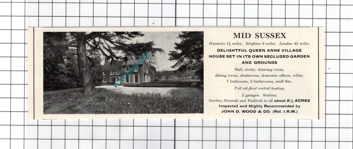 Hassocks Sussex -   House Sale Advert - 1967