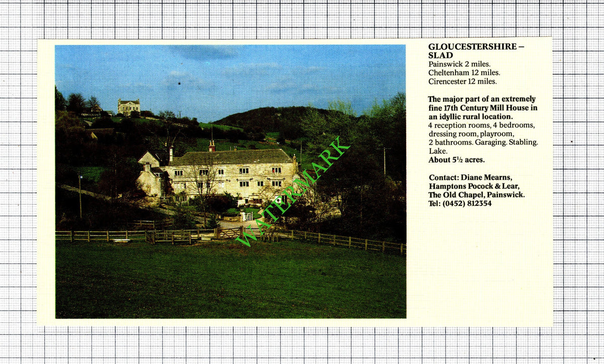 Mayfield Sussex / Slad Gloucestershire Mill House Sale Advert  - 1991 Cutting