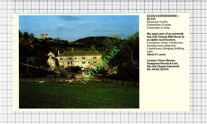 Mayfield Sussex / Slad Gloucestershire Mill House Sale Advert  - 1991 Cutting