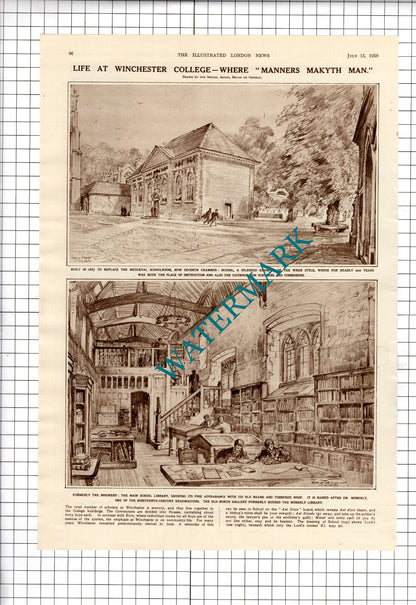 Winchester College  - 1950 Article / Print