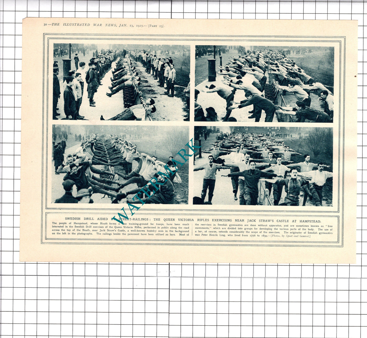 Queen Victoria Rifles Hampstead Heath Jack Straw's Castle WW1 - 1915  Book Print