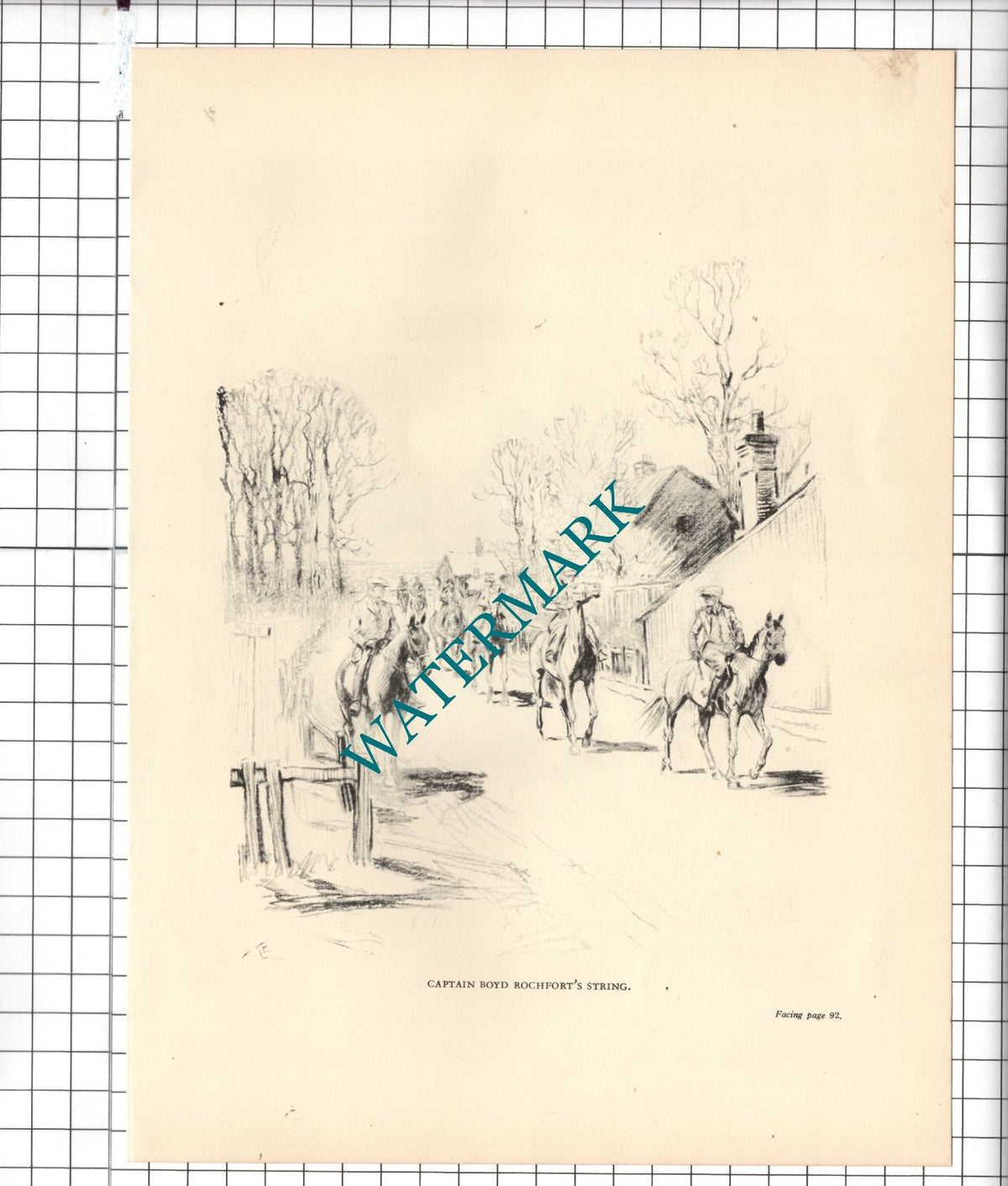 Captain Boyd Rochfort's String / Fair Glint Horse -  1945 Clipping / Print
