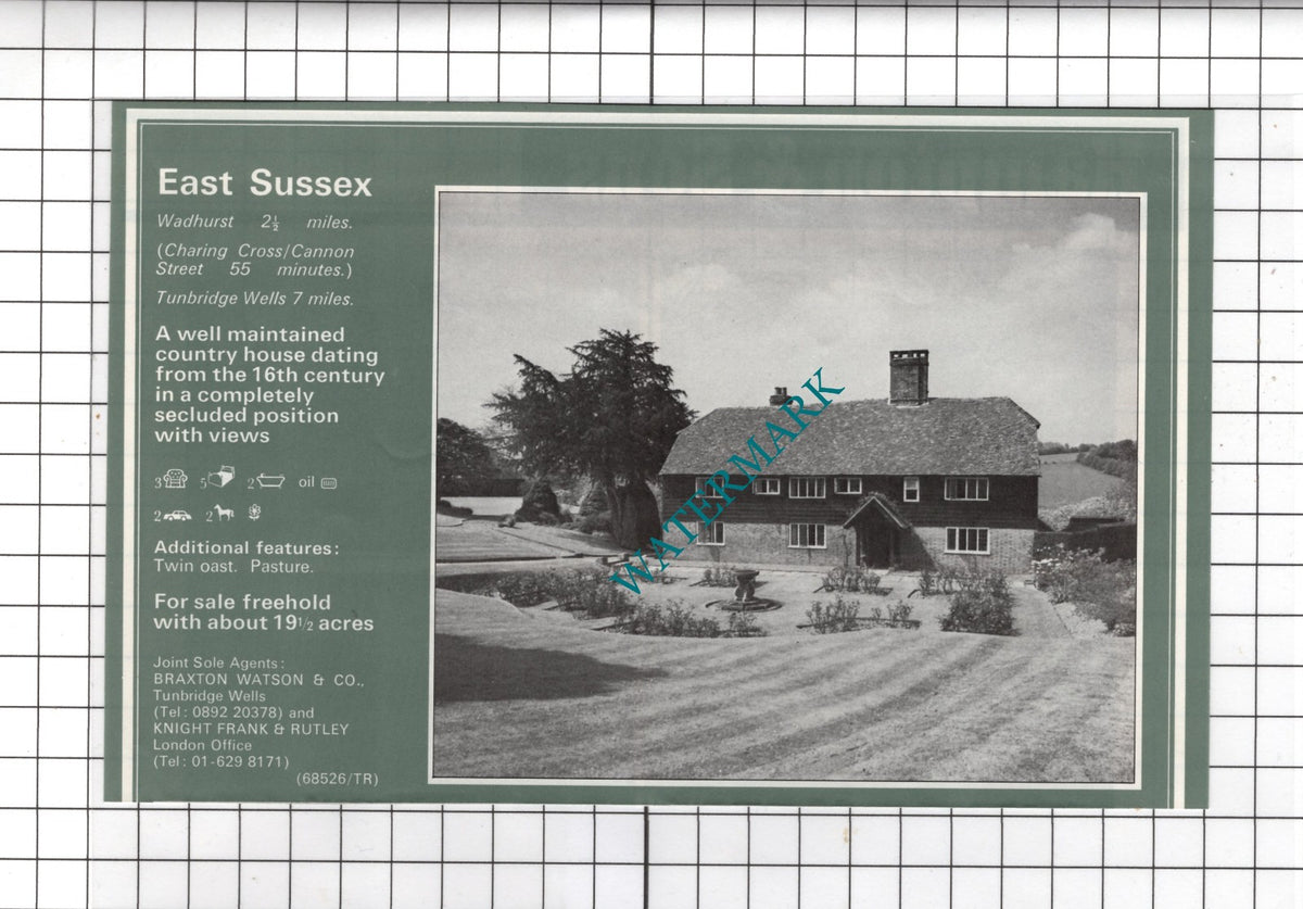 Wadhurst Sussex House Sale Advert - 1978