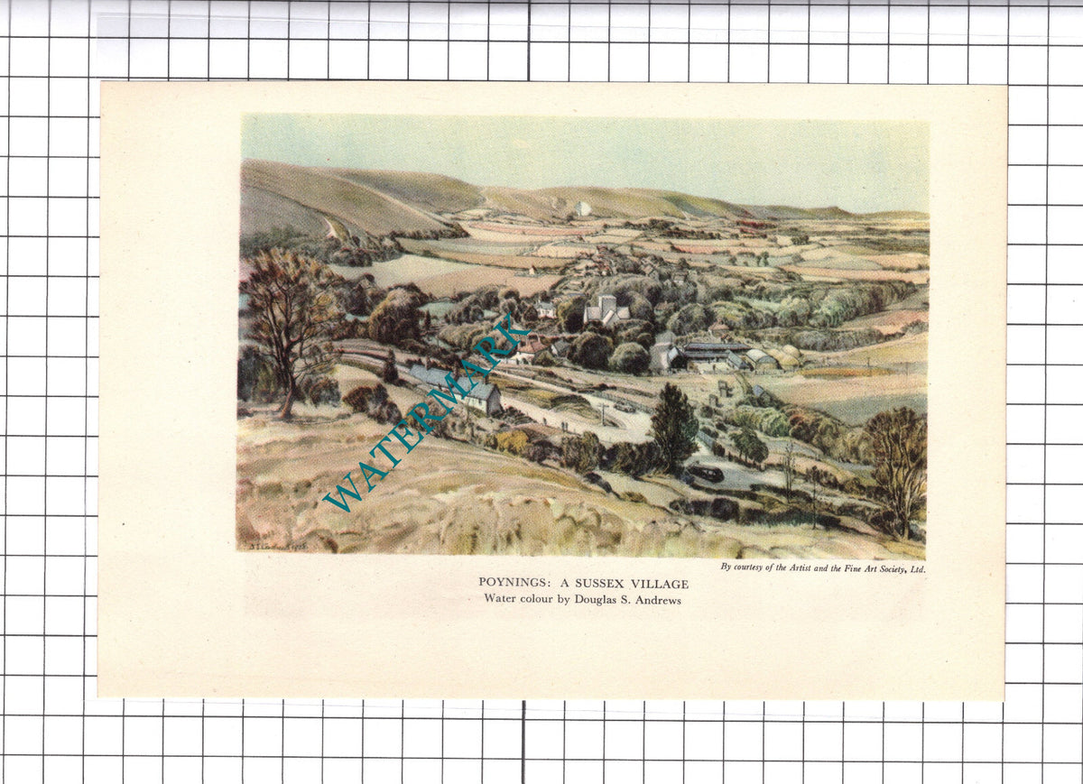Poynings Sussex - c.1945 Clipping / Print