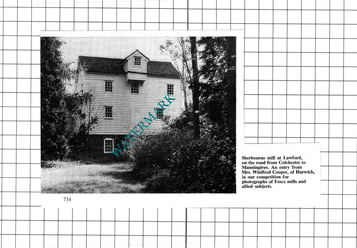 Sherbourne Mill Lawford Essex -  1967 Clipping