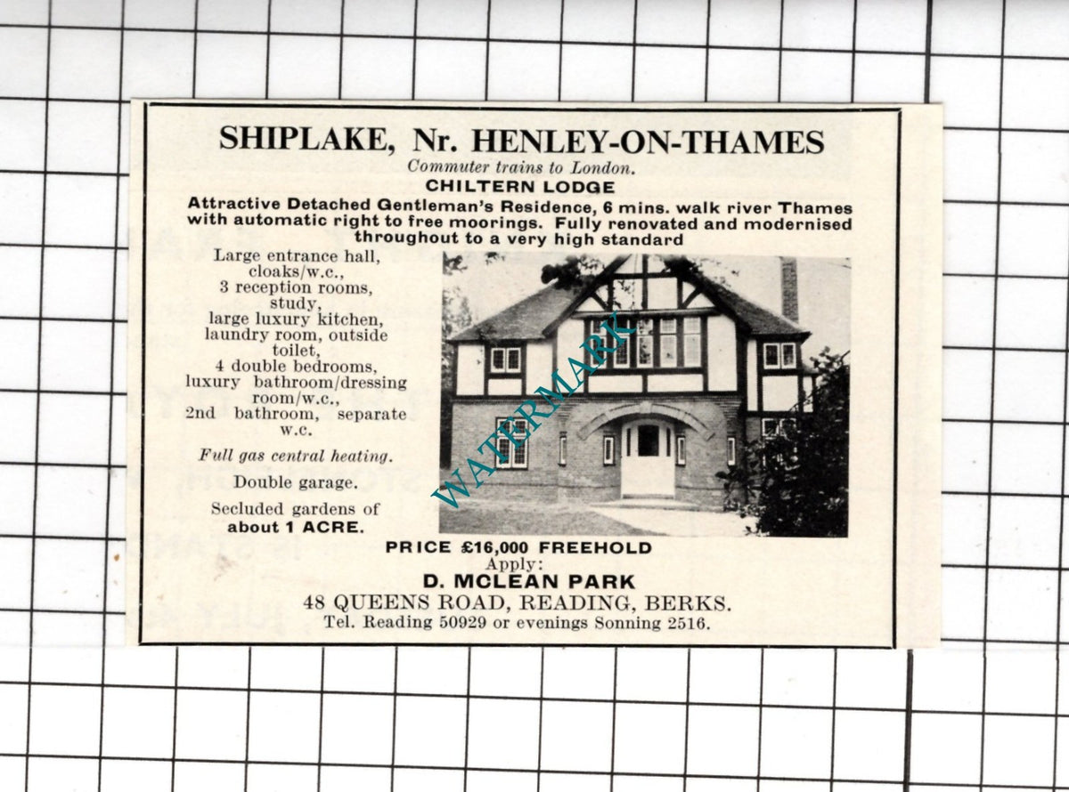 Chiltern Lodge Shiplake Oxfordshire - 1967 Small House  Advert