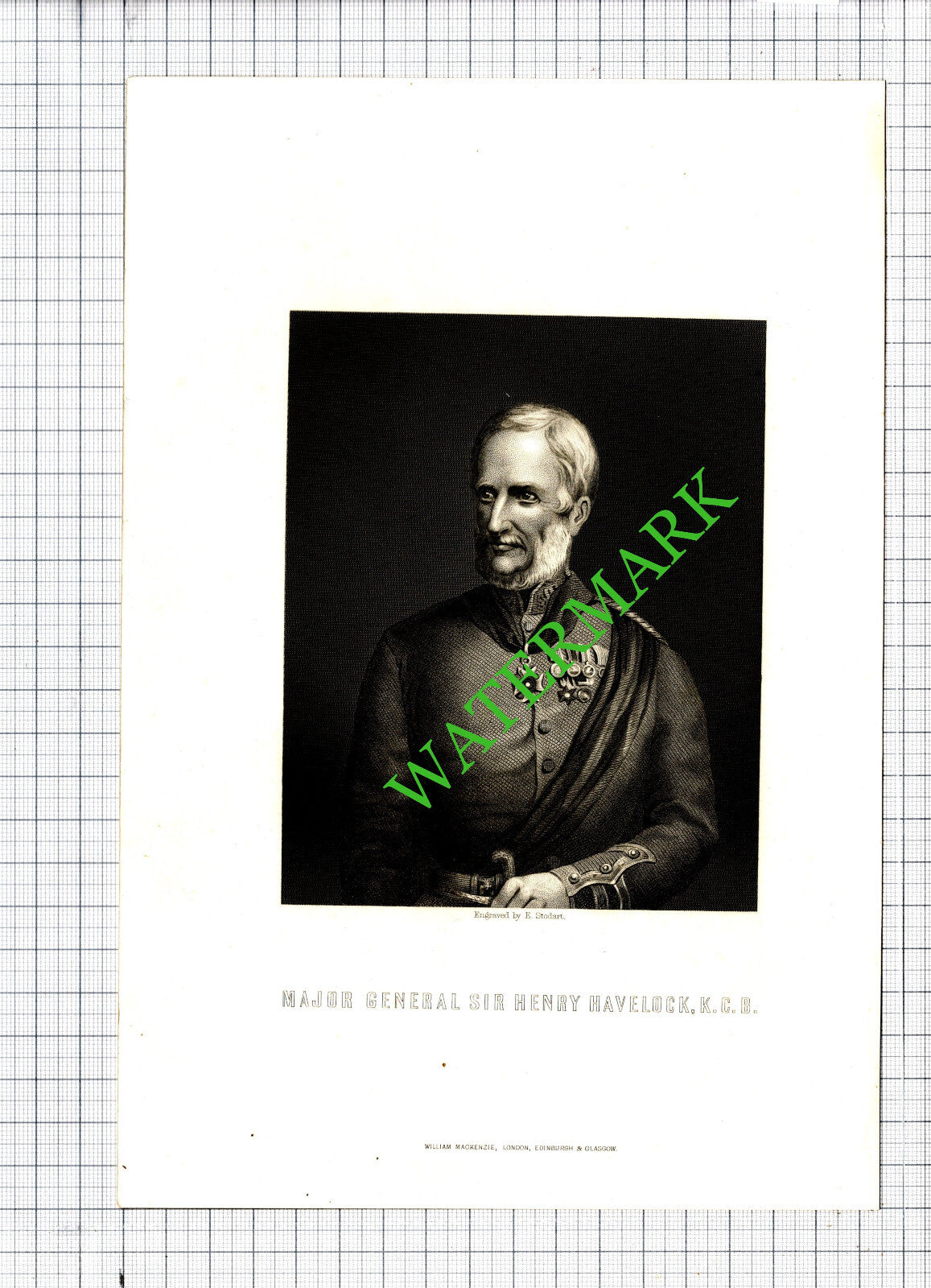 Major General Sir Henry Havelock  - c.1887 Print