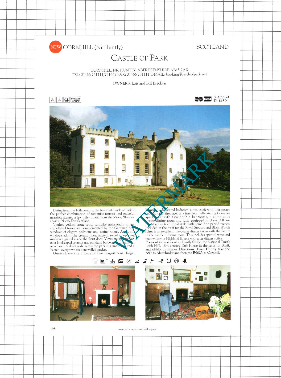 Banchory Lodge Hotel Royal Deeside / Castle Of Park Cornhill - c.2001 Book Print