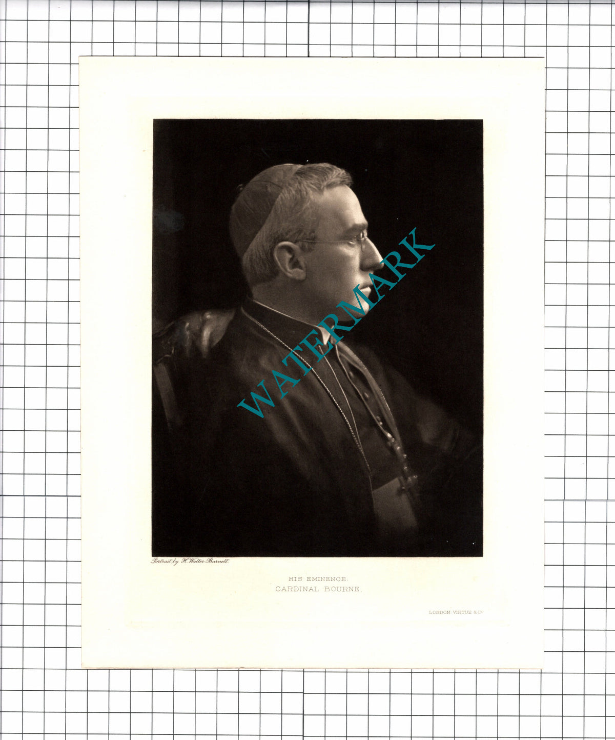 His Eminence Cardinal Bourne   - c.1920 Print / Article