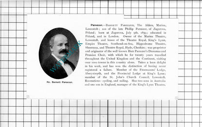 Charles William Perry Orwell House / Barnett Pareezer  Lowestoft  1911 Clipping