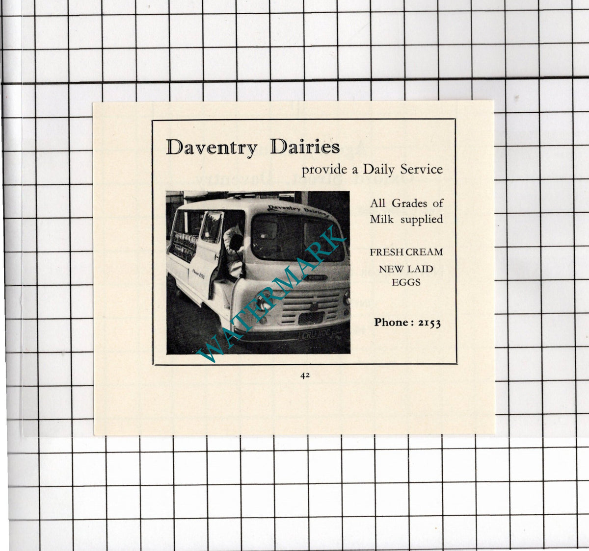 Daventry Dairies Northamptonshire Small Advert - 1967