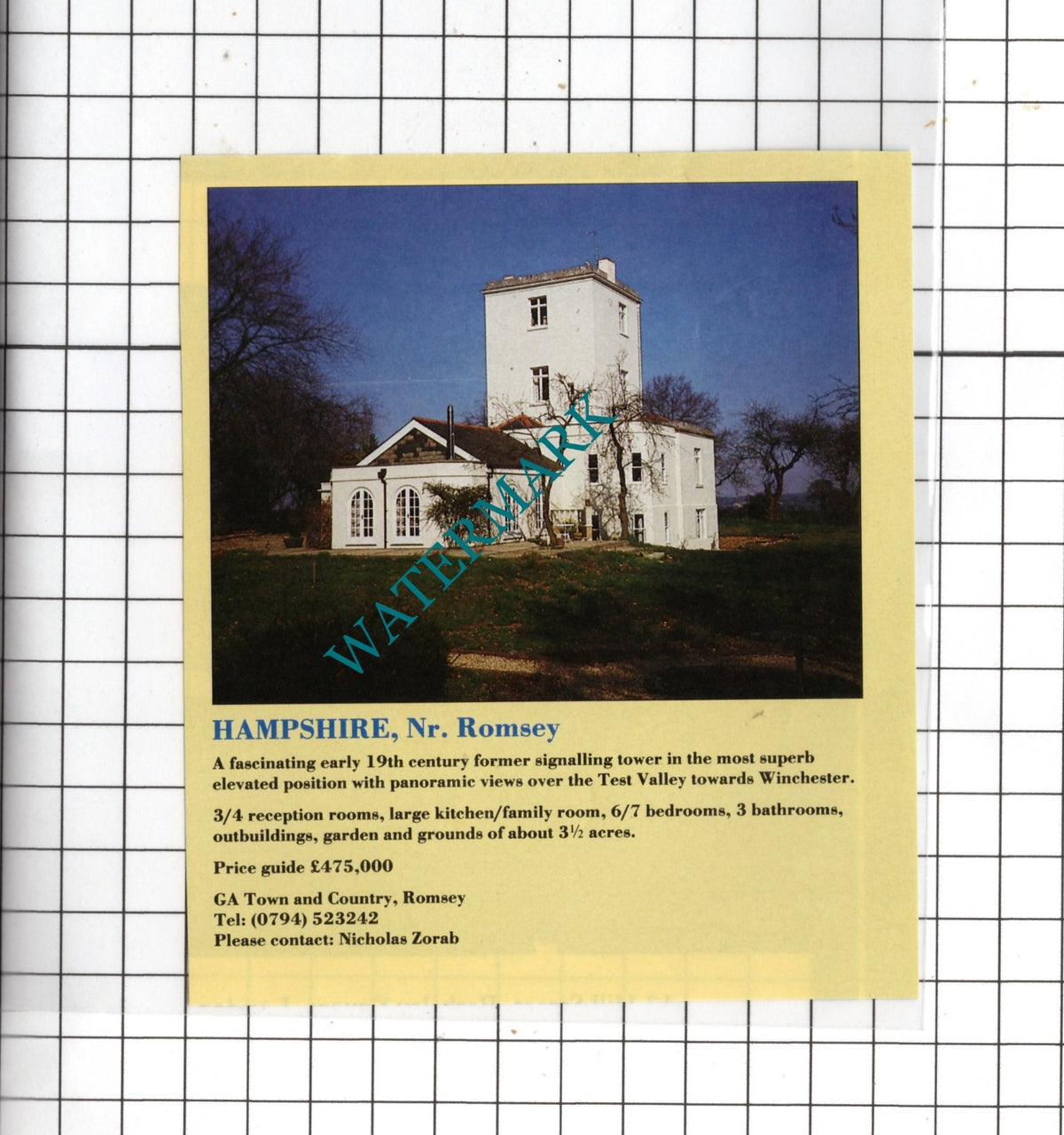 Romsey Hampshire   - 1991 Small House Sale Advert