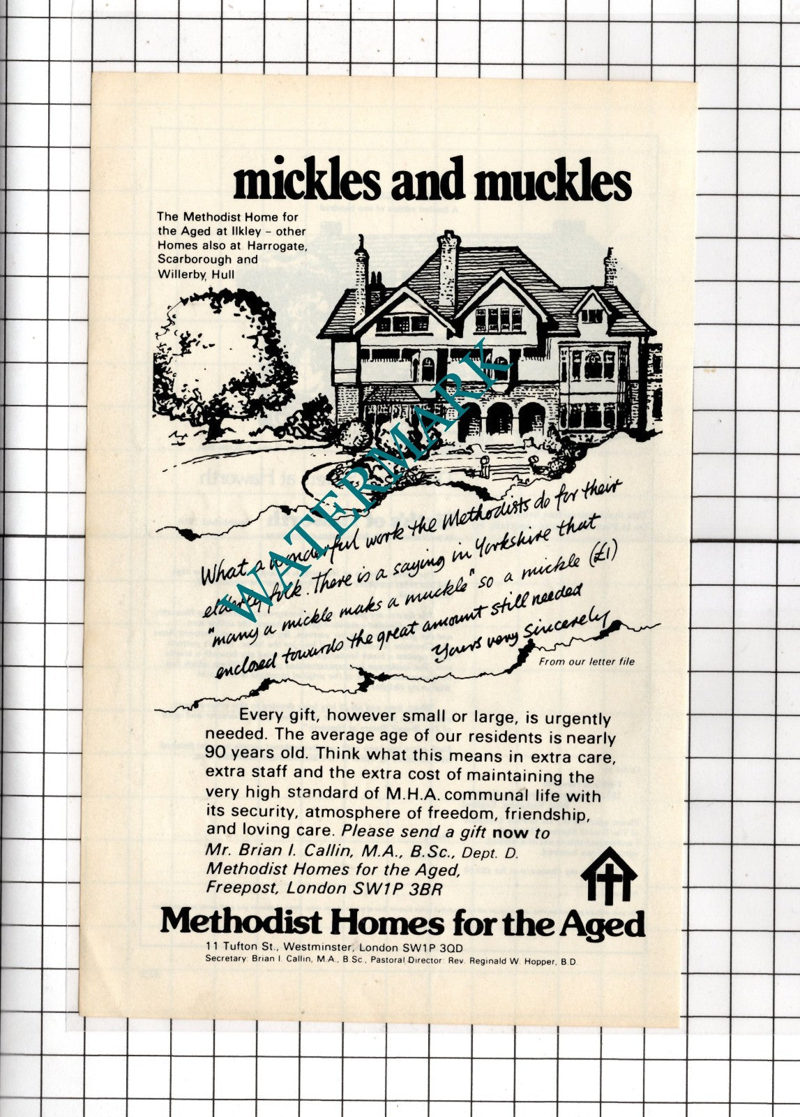 The Methodist Home For The Aged Ilkley Yorkshire - 1978 Small Advert