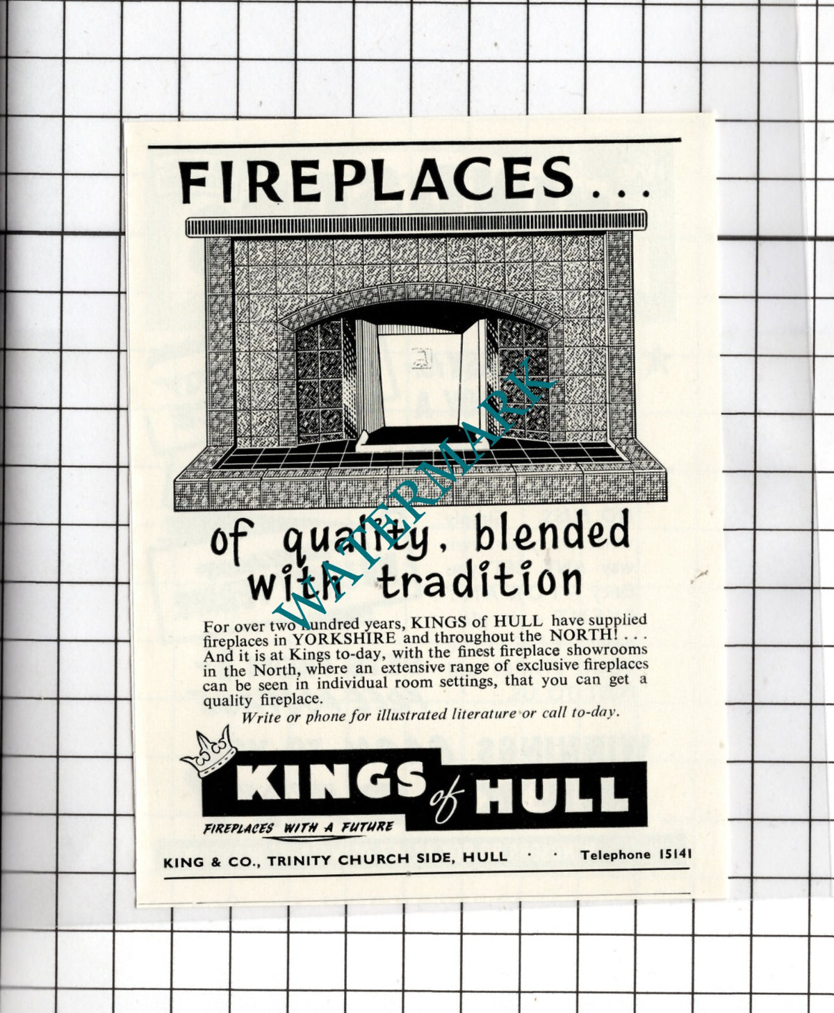Kings Of Hull Fireplaces  King & Co Hull Yorkshire - 1956 Small Advert