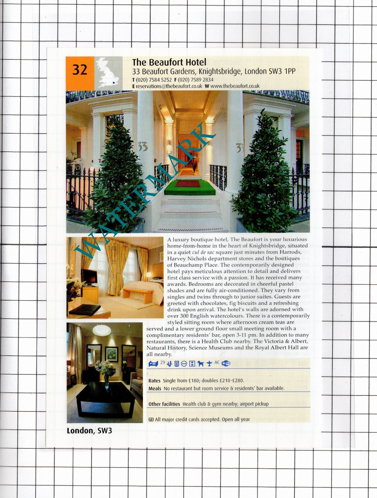Searcys Roof Garden Rooms London / Beaufort Hotel Knightsbridge - 2011 Advert