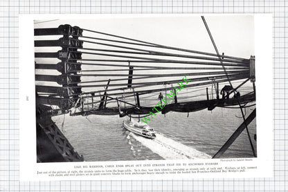 Golden Gate Bridge  / San Francisco Oakland Bay Bridge - 1936 Cutting