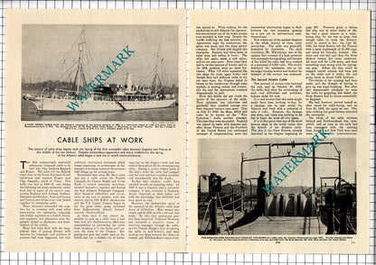 Cable Ships The Monarch Faraday Dominia  - c.1940's Article