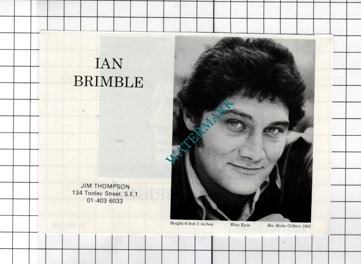 Ian Brimble Actor / Johnny Briggs Actor Advert - 1986 Cutting