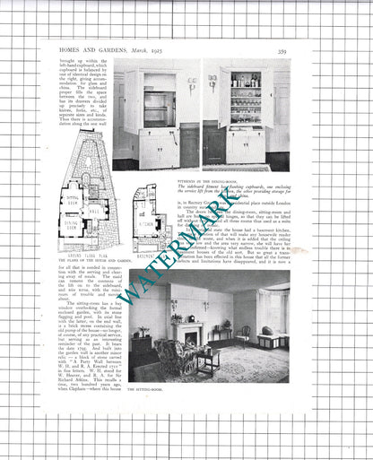 Rectory Grove Clapham Mr Barry Neame Stanley Hamp  Heaver - 1925 Article / Print