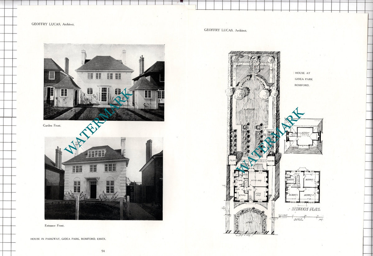 Parkway Gidea Park Romford Essex  Geoffry Lucas Architect  - 1911 Article