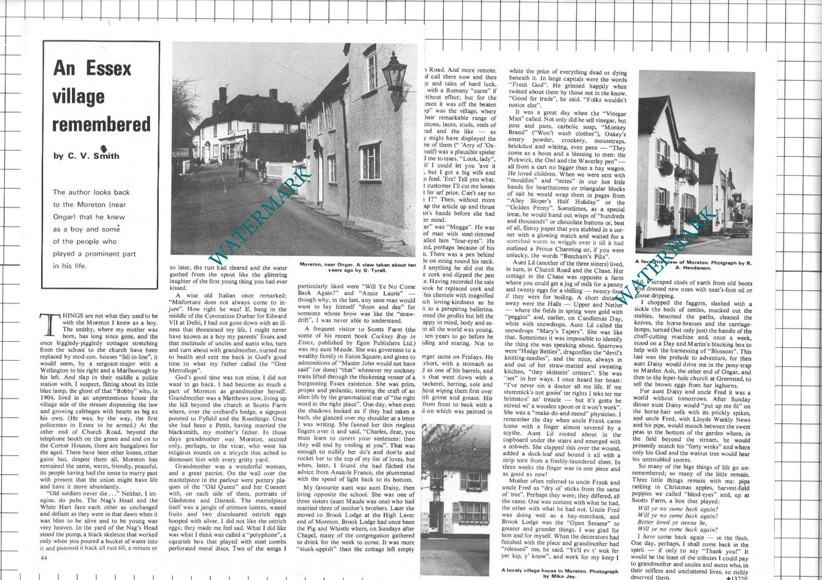 Moreton Essex    - 1978 Article